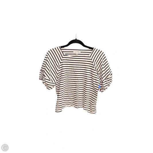 Top Short Sleeve By Free Assembly In Striped Pattern, Size: Xs