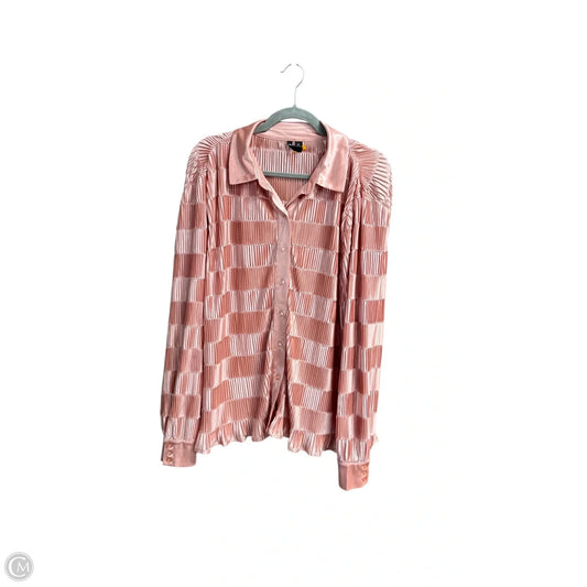 Top Long Sleeve By Versona In Pink, Size: M
