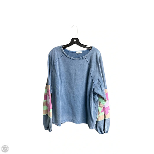 Top Long Sleeve By Easel In Multi-colored, Size: L