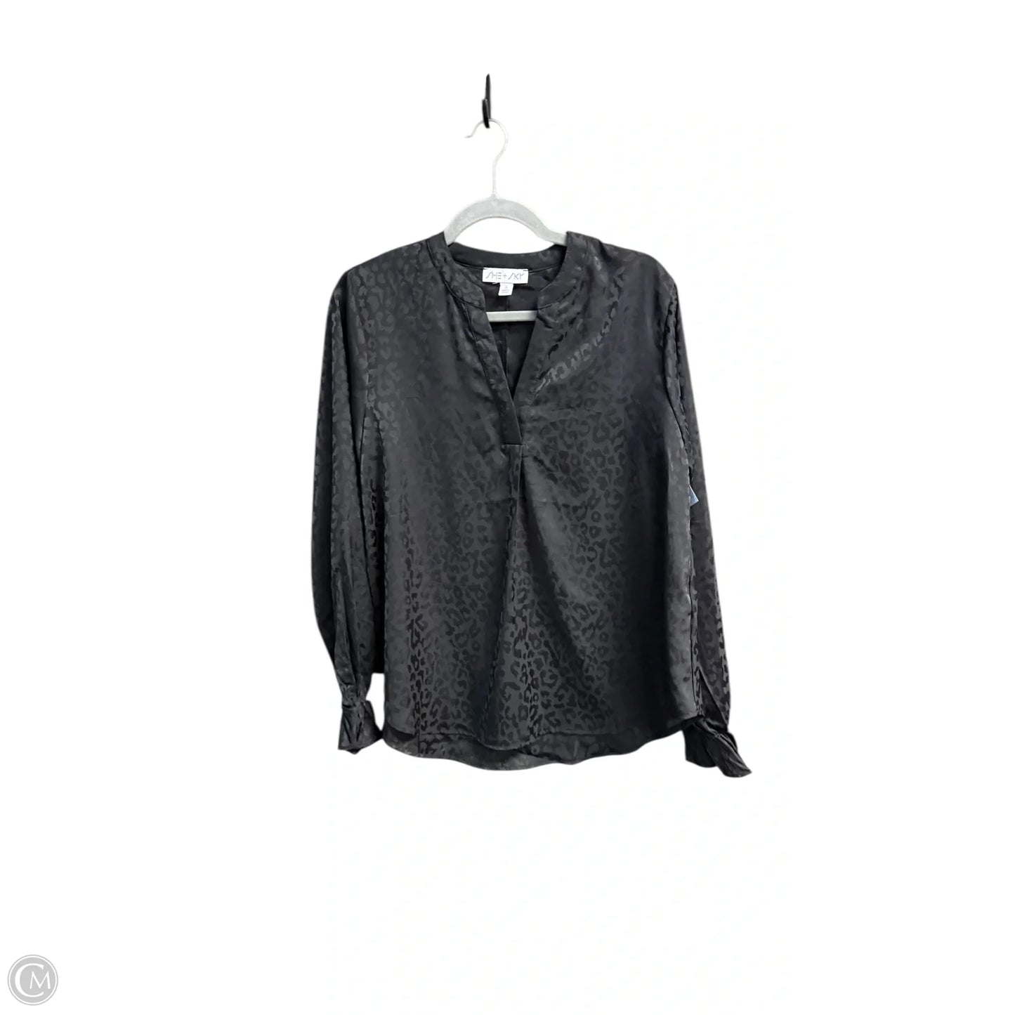Top Long Sleeve By She + Sky In Black, Size: S