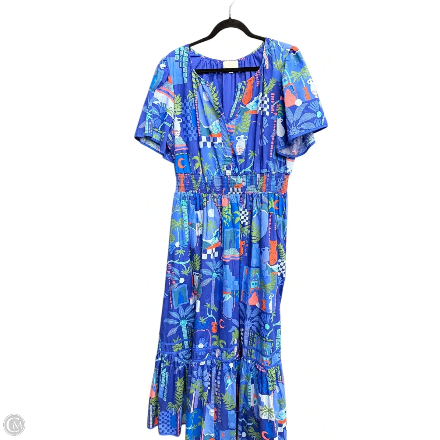 Dress Casual Maxi By Sugar Lips In Blue, Size: 2x