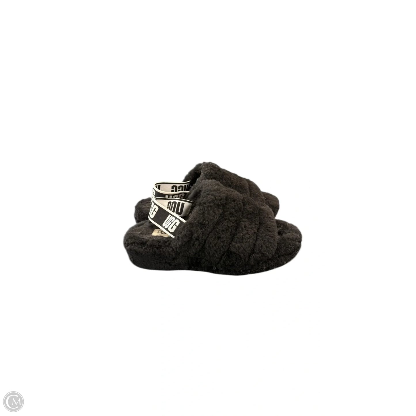 Slippers Designer By Ugg In Black, Size: 7