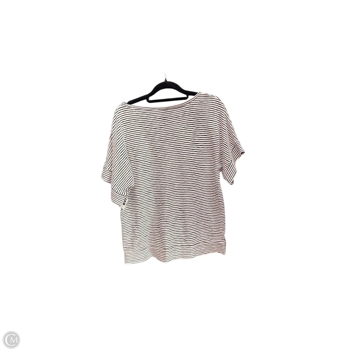 Top Short Sleeve By Jones New York In Striped Pattern, Size: M