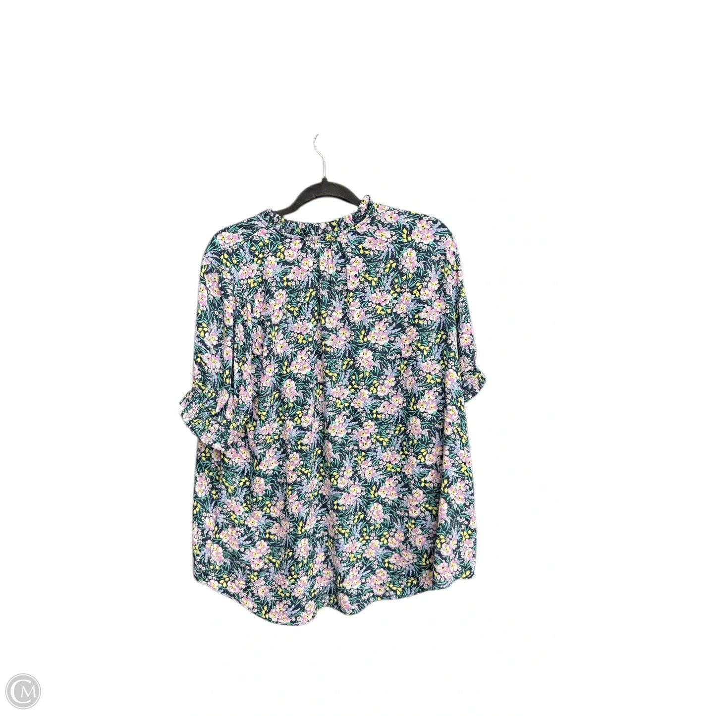 Top Short Sleeve By Everleigh In Floral Print, Size: Xl