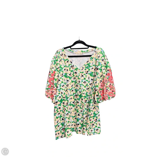 Top Short Sleeve By Southern Stitch In Multi-colored, Size: 2x