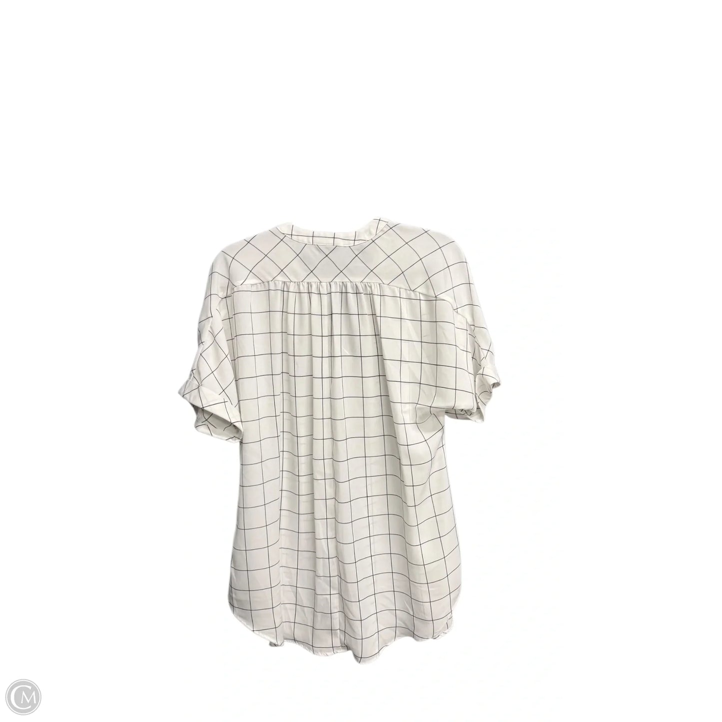 Top Short Sleeve By Worthington In Black & White, Size: L