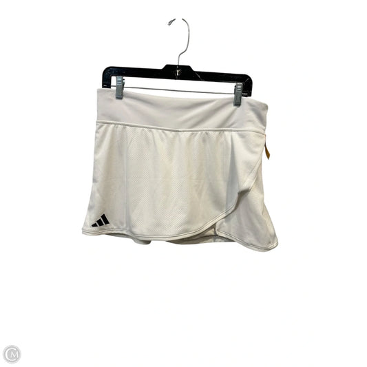 Athletic Skort By Adidas In White, Size: L