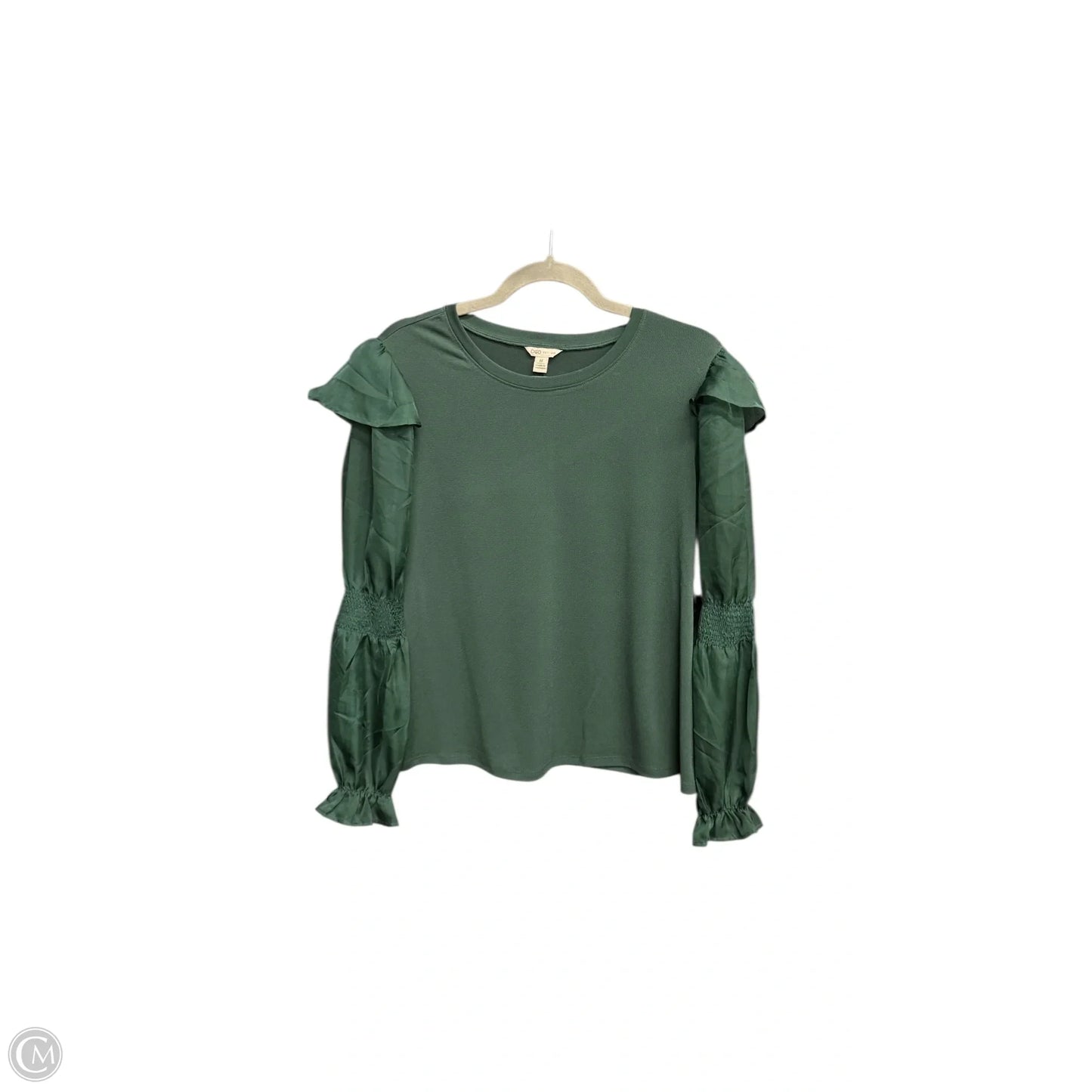 Top Long Sleeve By Cato In Green, Size: M