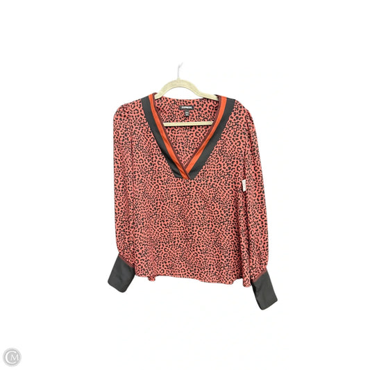 Top Long Sleeve By Express In Leopard Print, Size: M