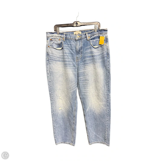 Jeans Straight By Lucky Brand In Blue Denim, Size: 14