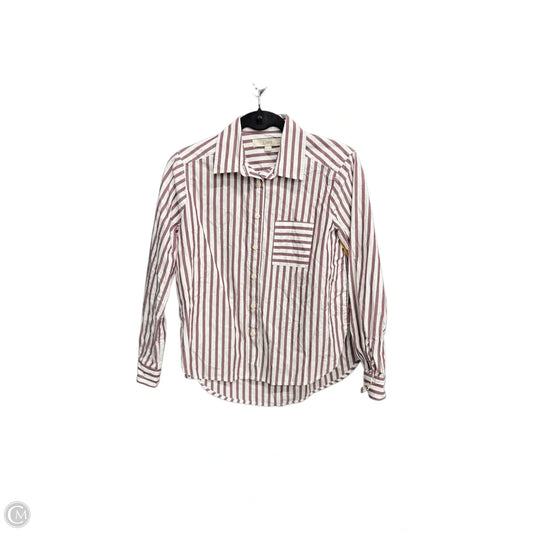 Top Long Sleeve By Loft In Striped Pattern, Size: Xs
