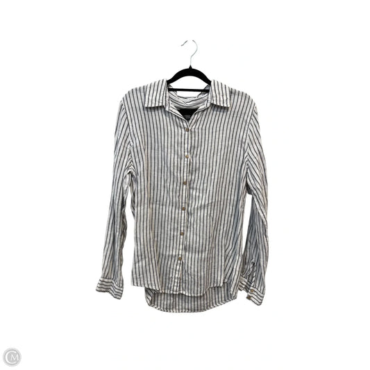 Top Long Sleeve By Tahari In Striped Pattern, Size: S