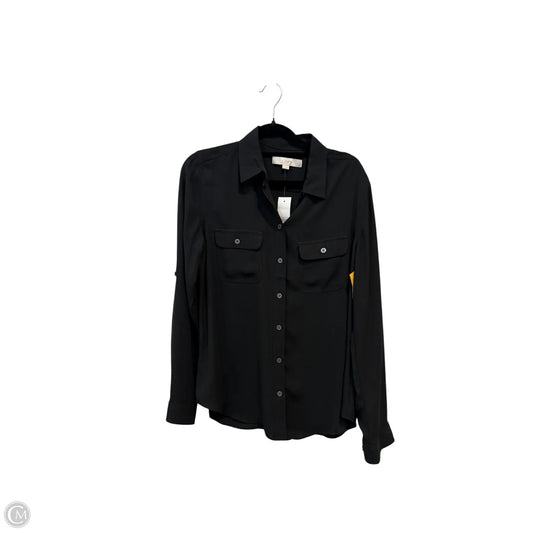 Top Long Sleeve By Loft In Black, Size: S