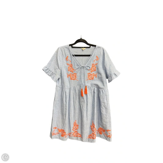 Dress Casual Short By Entro In Blue & Orange, Size: L