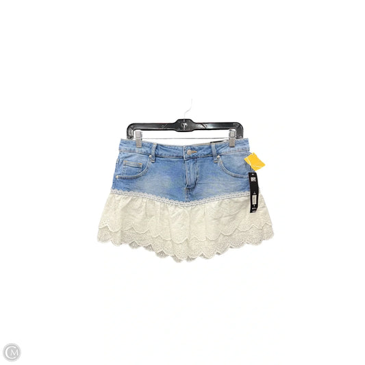 Skirt Mini & Short By Madden Nyc In Blue Denim, Size: 6