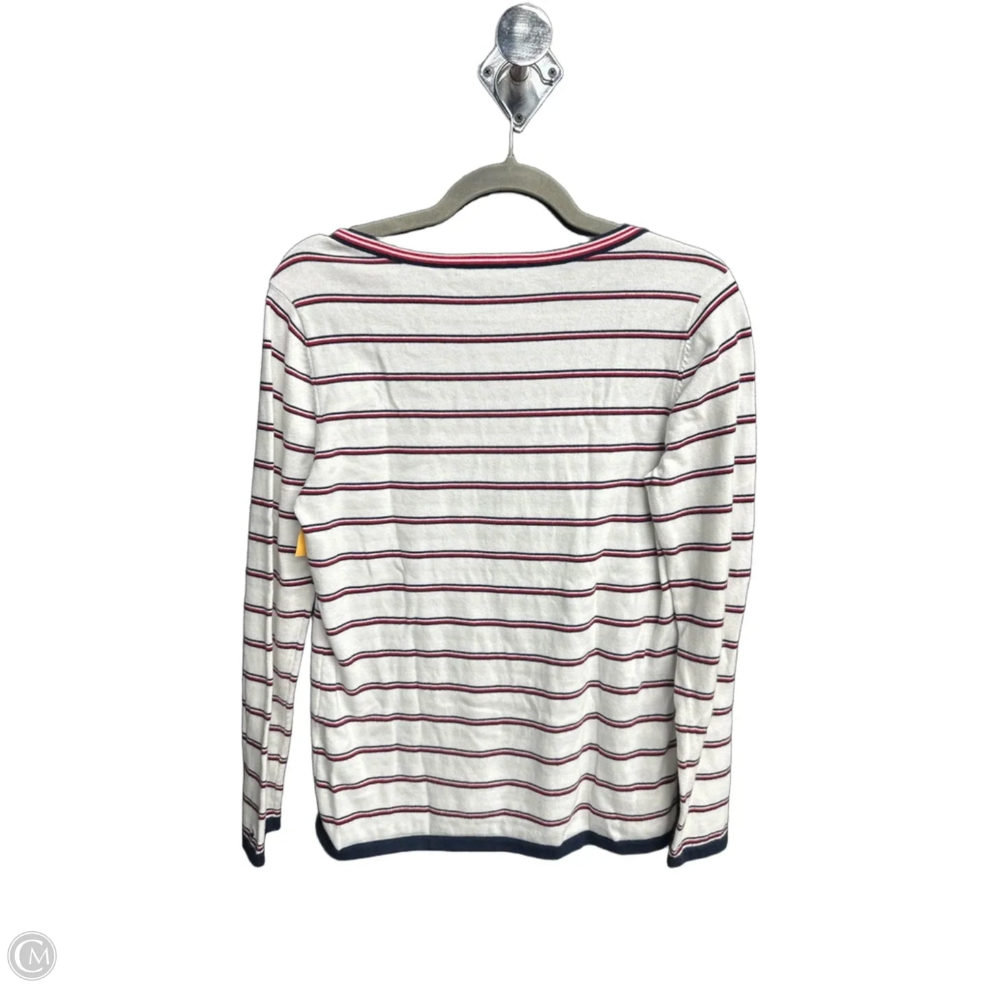 Top Long Sleeve By Tommy Hilfiger In Striped Pattern, Size: M