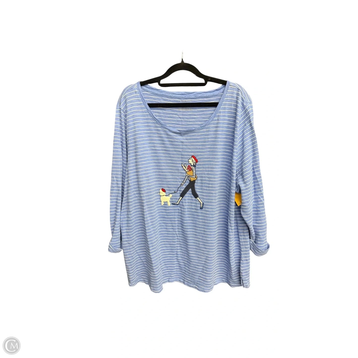 Top Long Sleeve By Talbots In Blue, Size: 2x
