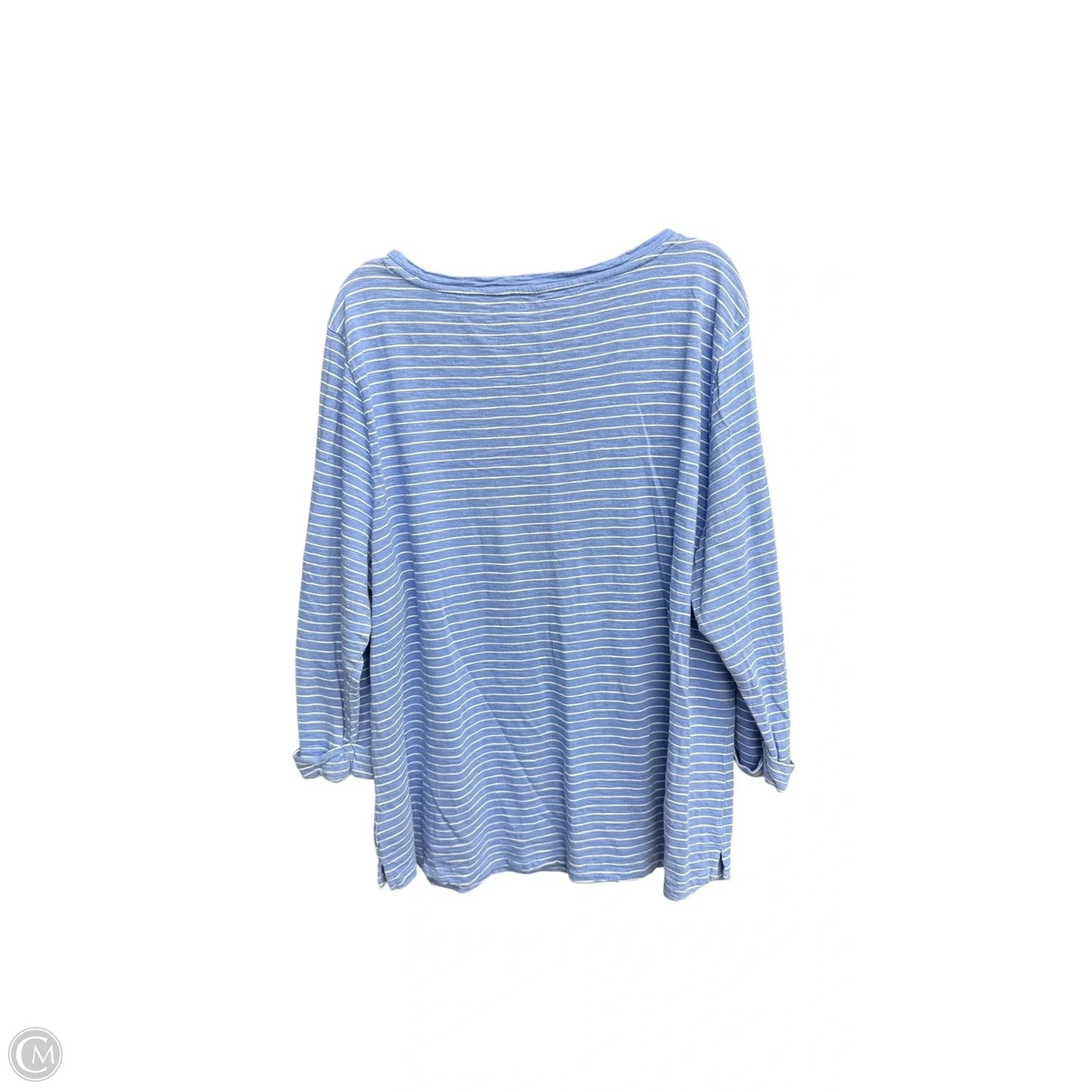Top Long Sleeve By Talbots In Blue, Size: 2x