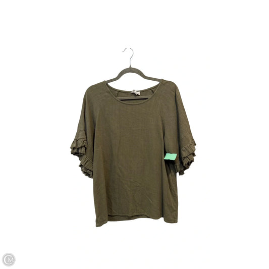 Top Short Sleeve By Bibi In Green, Size: S