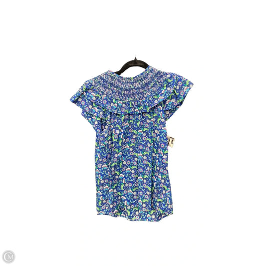 Top Short Sleeve By Loft In Floral Print, Size: S
