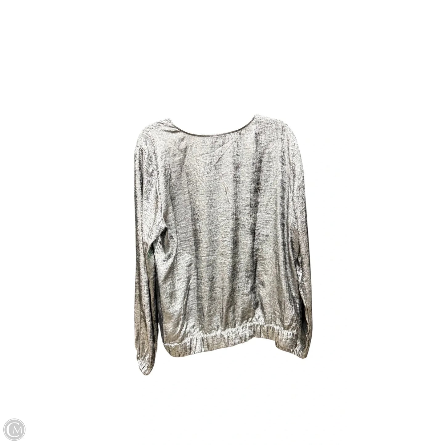 Top Long Sleeve By Loft In Silver, Size: M