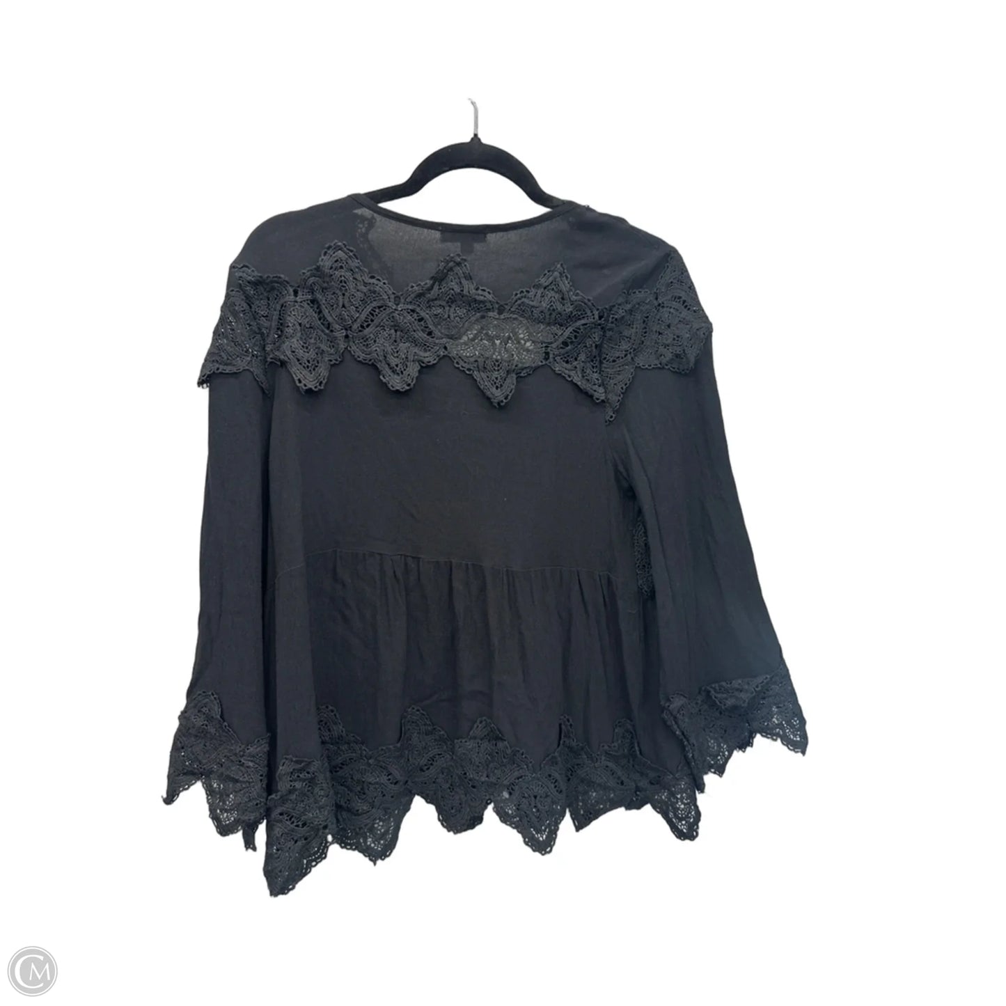 Top Long Sleeve By Clothes Mentor In Black, Size: S