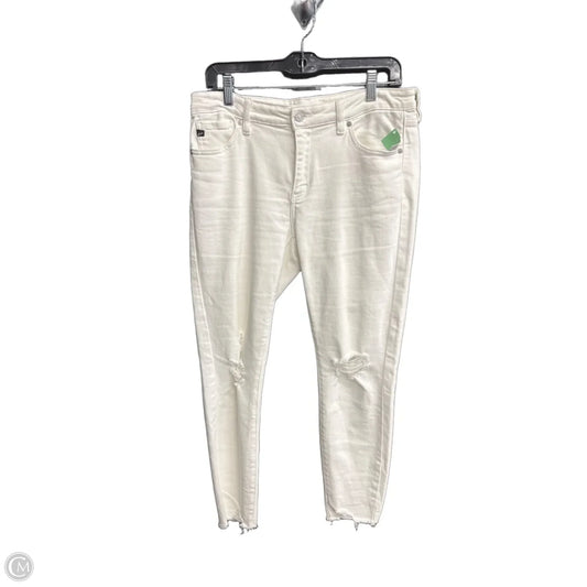 Jeans Skinny By Kancan In White Denim, Size: 10