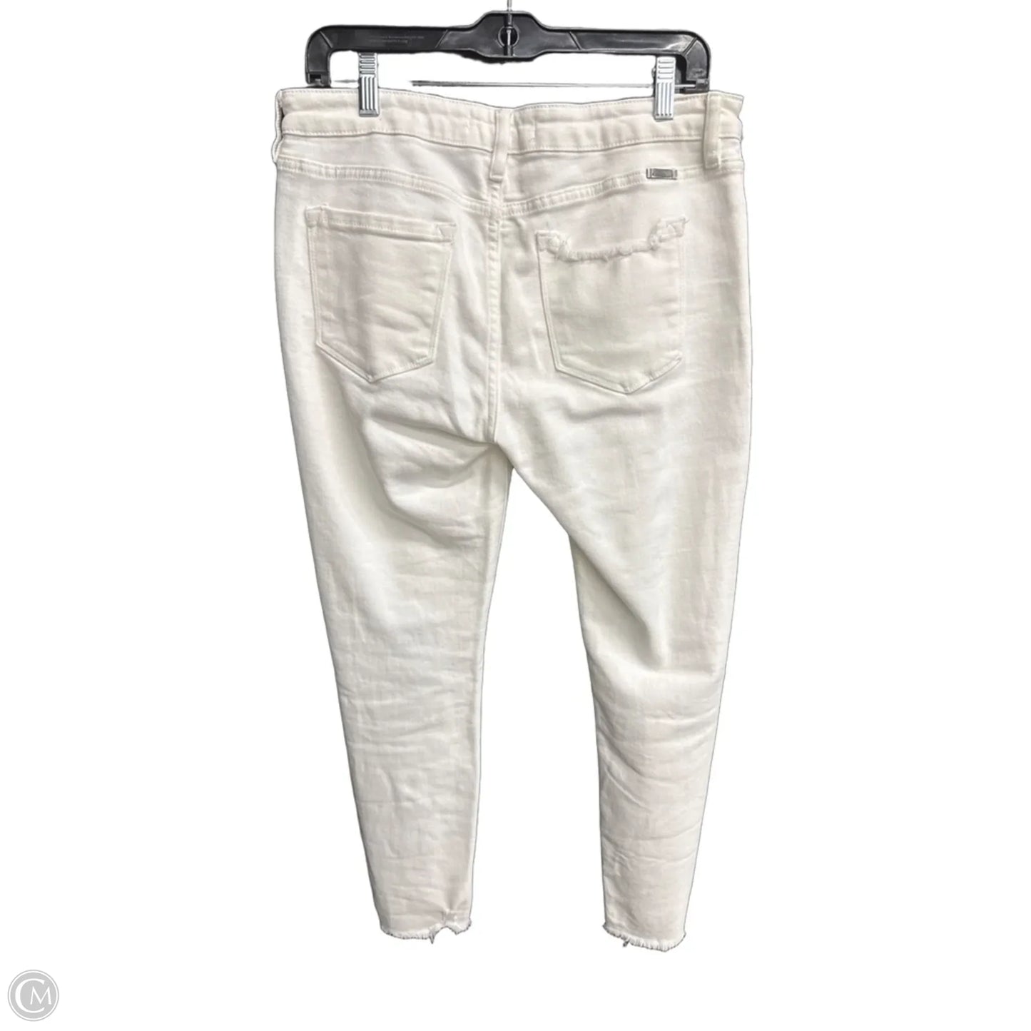 Jeans Skinny By Kancan In White Denim, Size: 10