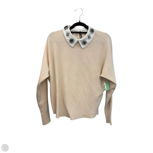 Top Long Sleeve By Clothes Mentor In Beige, Size: S