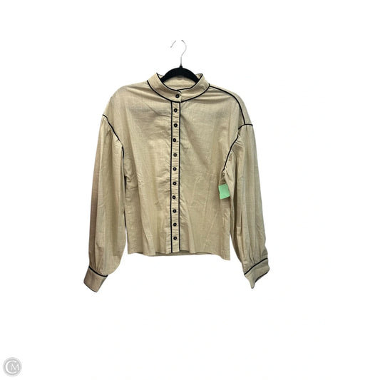 Top Long Sleeve By Clothes Mentor In Beige, Size: M