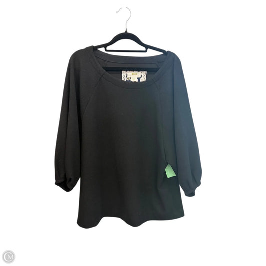 Top Short Sleeve By Maeve In Black, Size: L