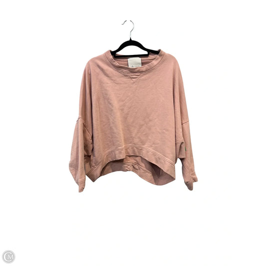 Sweatshirt Collar By Ella Moss In Pink, Size: M