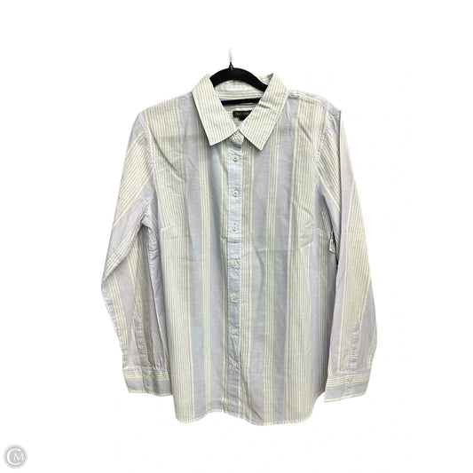 Top Long Sleeve By Talbots In Striped Pattern, Size: M