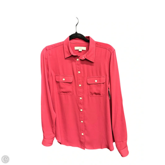 Top Long Sleeve By Loft In Red, Size: S