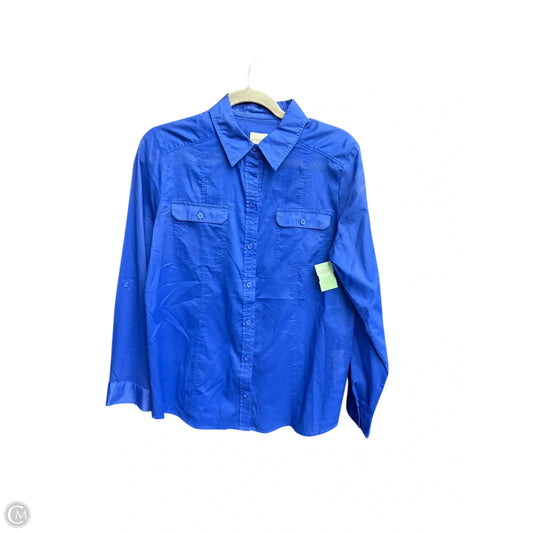 Top Long Sleeve By Chicos In Blue, Size: S