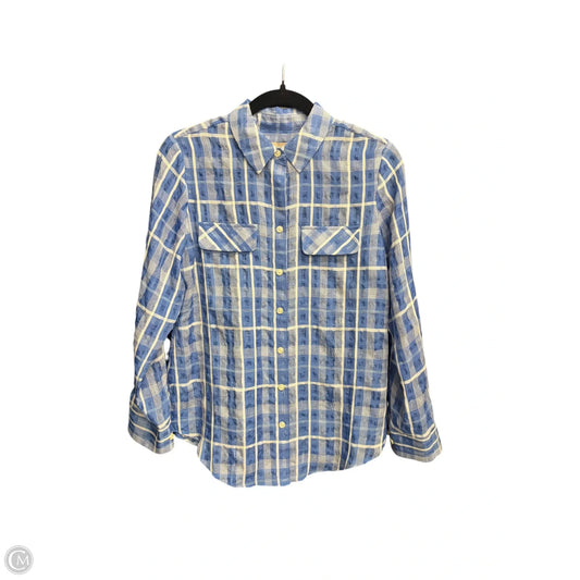 Top Long Sleeve By Chicos In Blue, Size: S