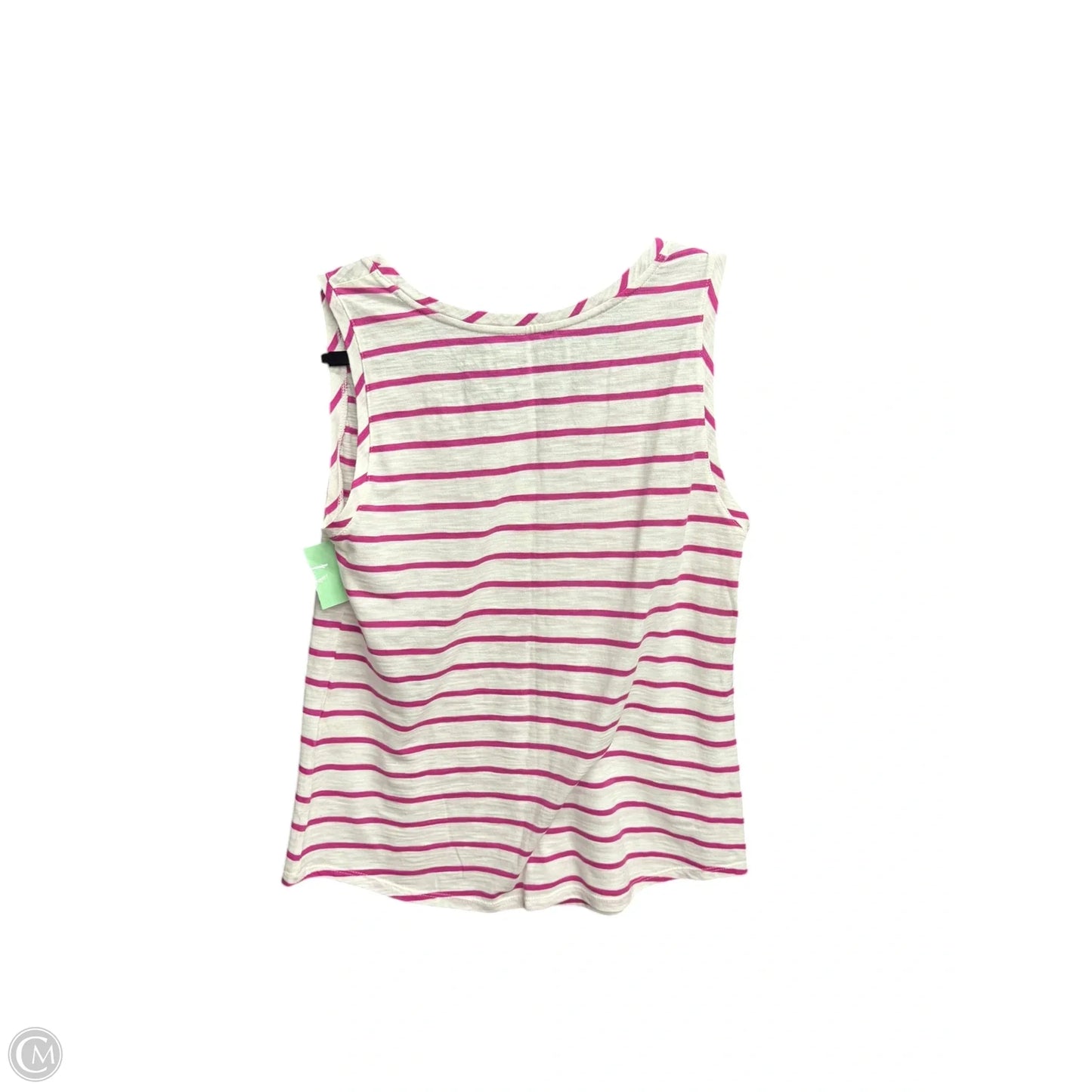 Top Sleeveless By Chicos In Pink & White, Size: S