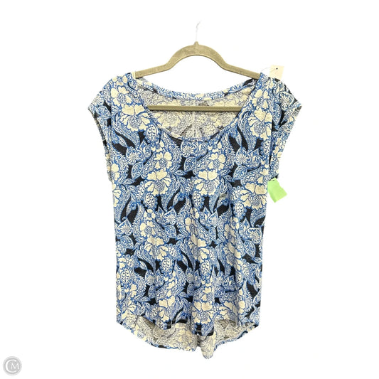Top Short Sleeve By Loft In Floral Print, Size: Xs