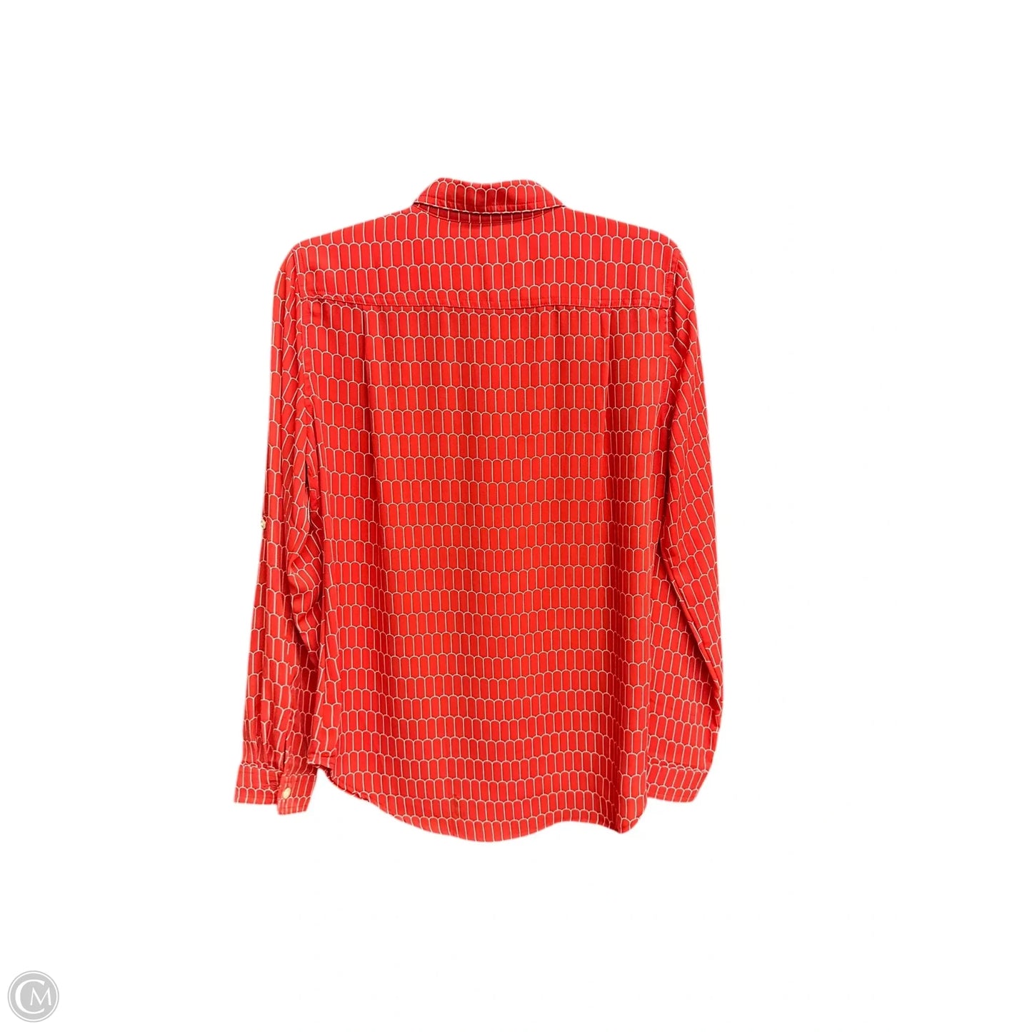 Top Long Sleeve By Loft In Red & White, Size: S