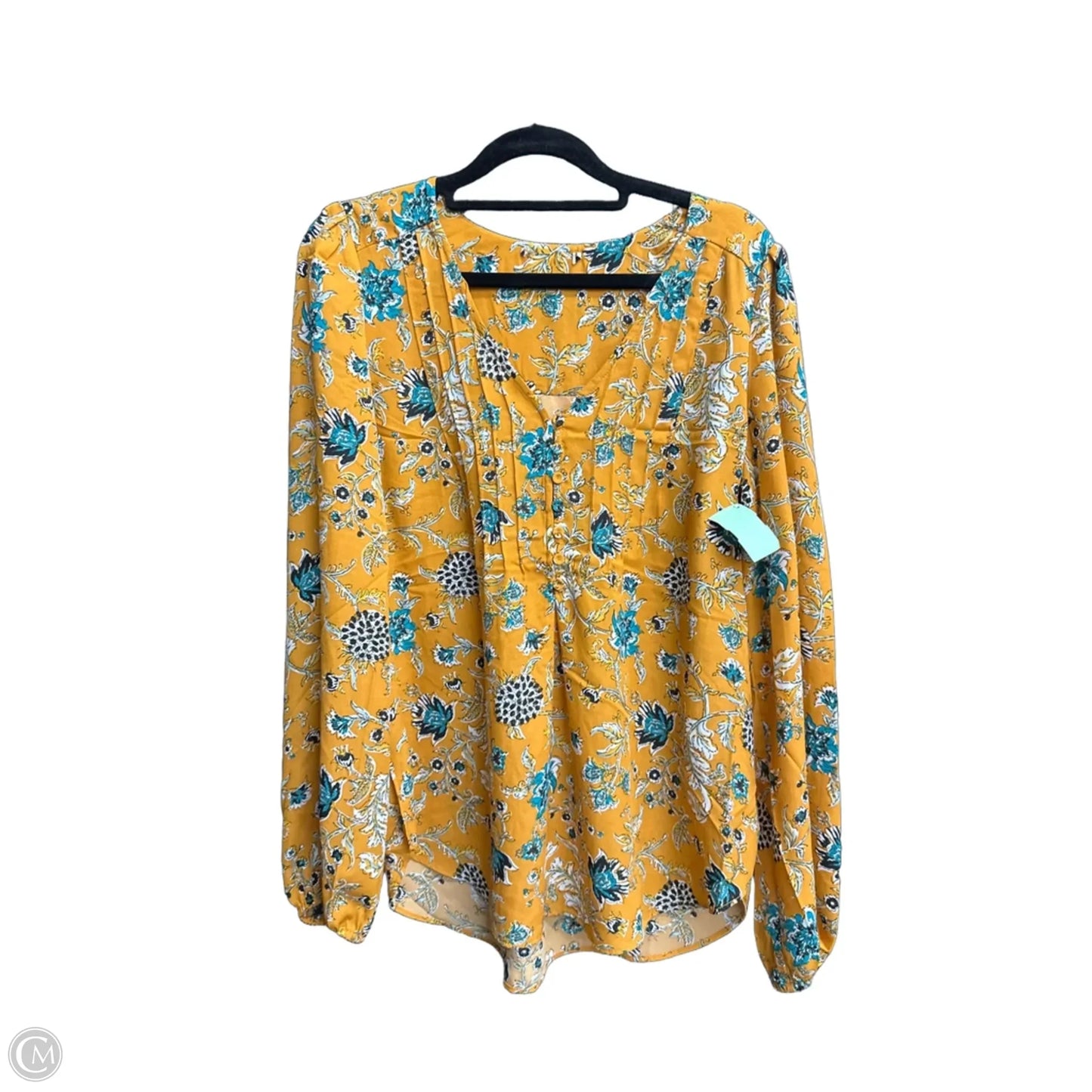 Top Long Sleeve By Clothes Mentor In Floral Print, Size: M