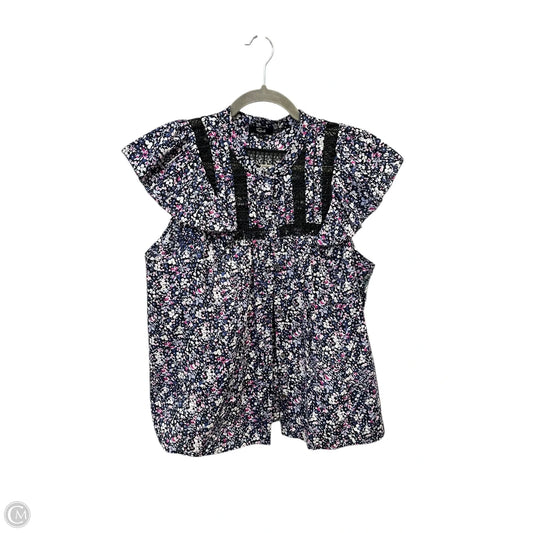 Top Short Sleeve By Rails In Floral Print, Size: L