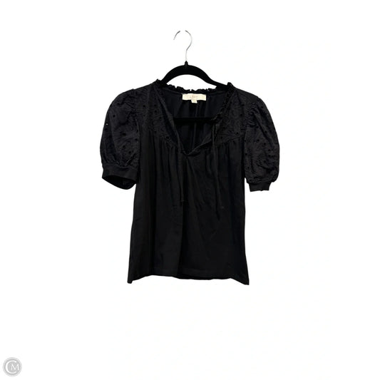 Top Short Sleeve By Loft In Black, Size: Xs