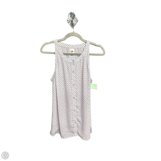 Top Sleeveless By Cabi In Purple & White, Size: S