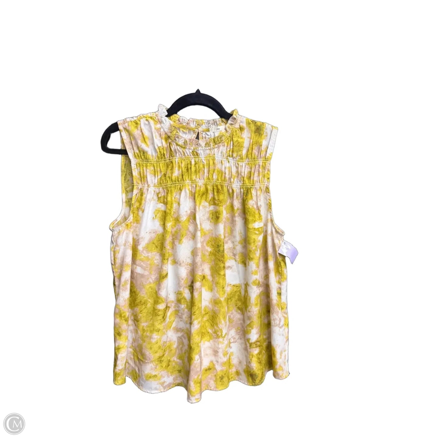 Top Sleeveless By Joie In Yellow, Size: L