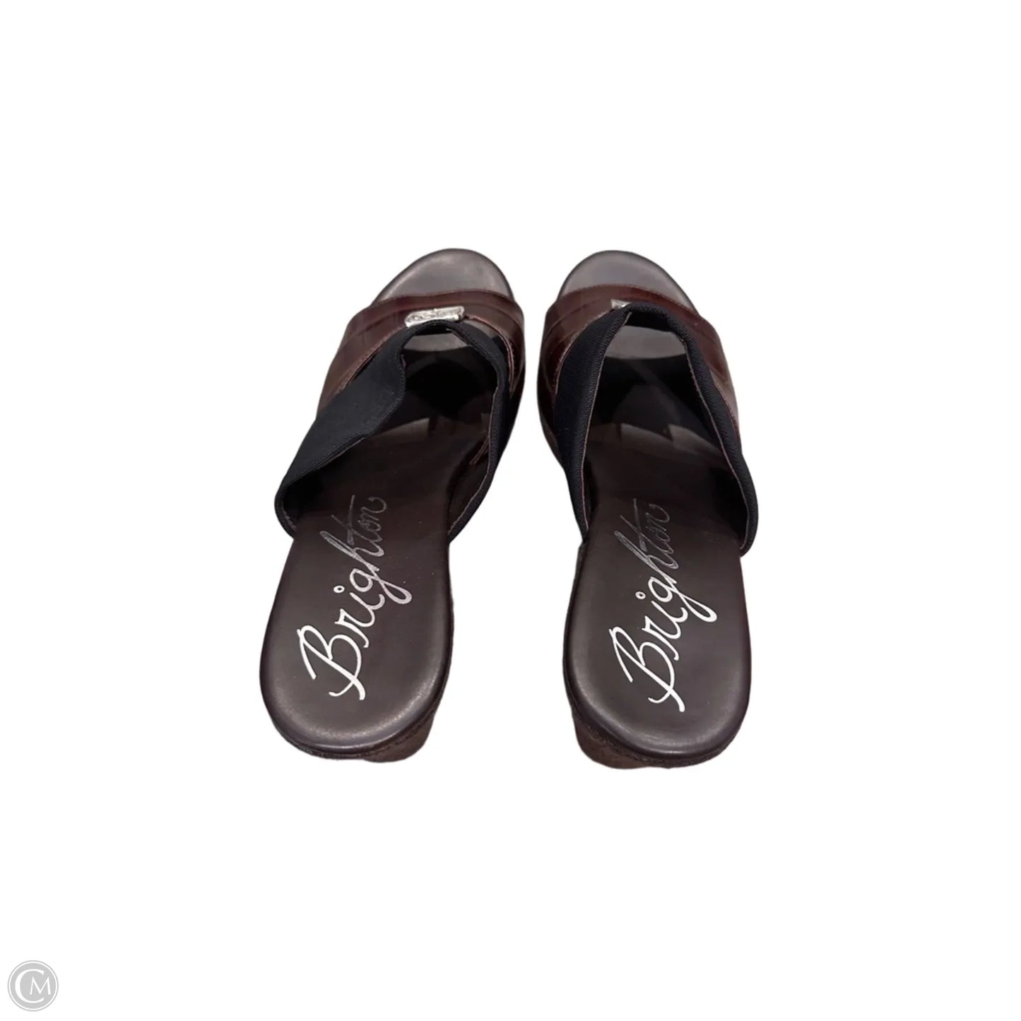 Shoes Heels Wedge By Brighton In Black & Brown, Size: 8