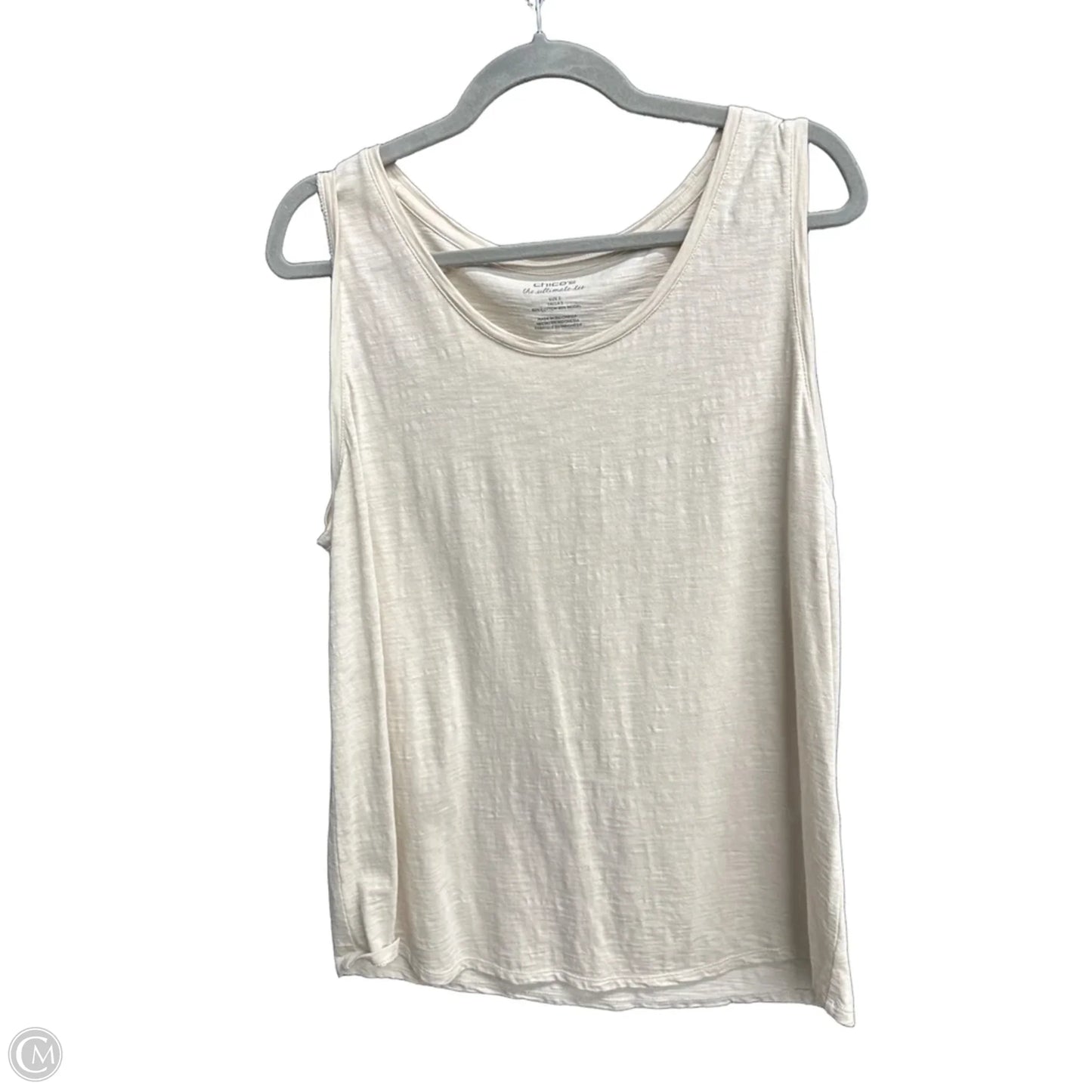Top Sleeveless By Chicos In Beige, Size: 1x