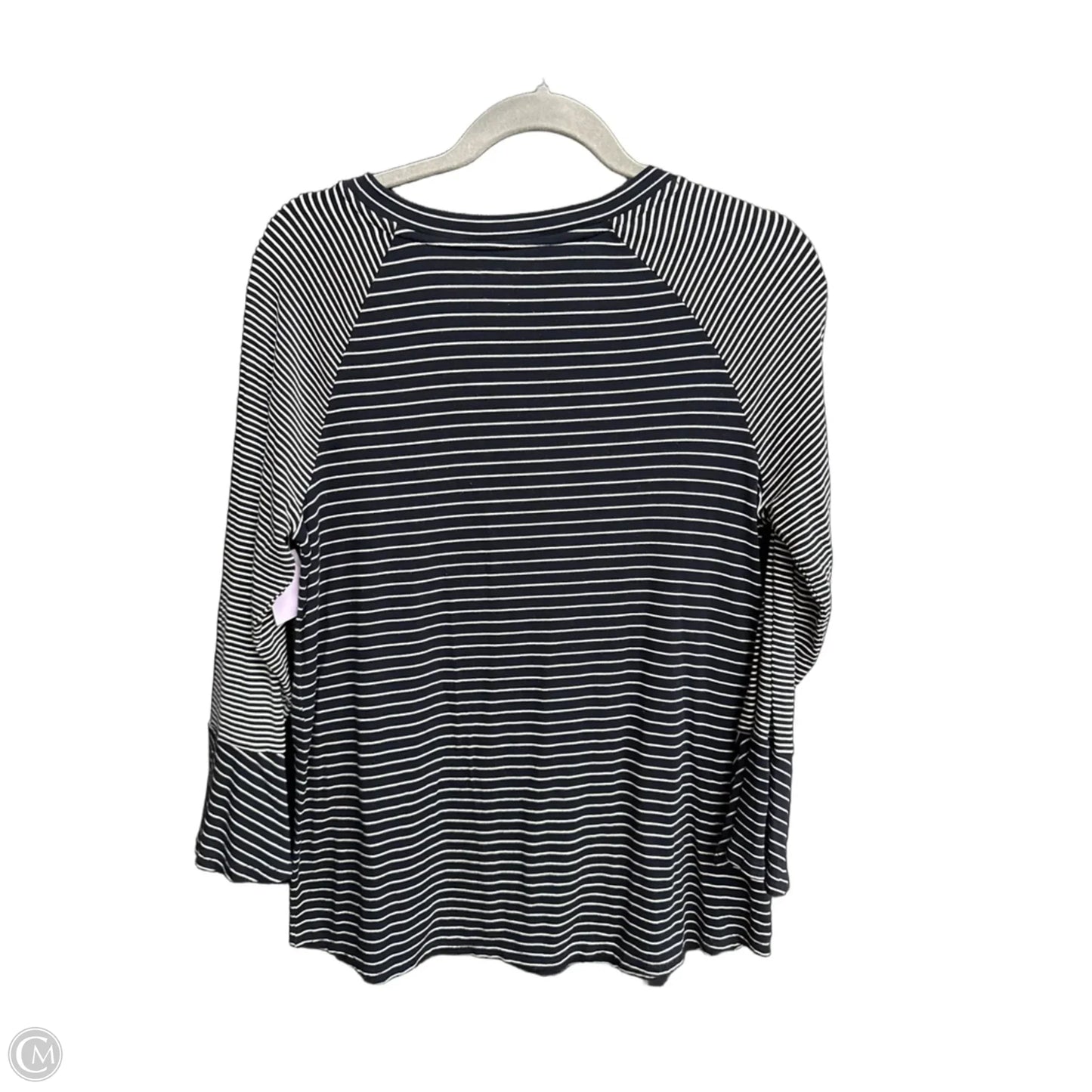 Top 3/4 Sleeve By Loft In Striped Pattern, Size: S