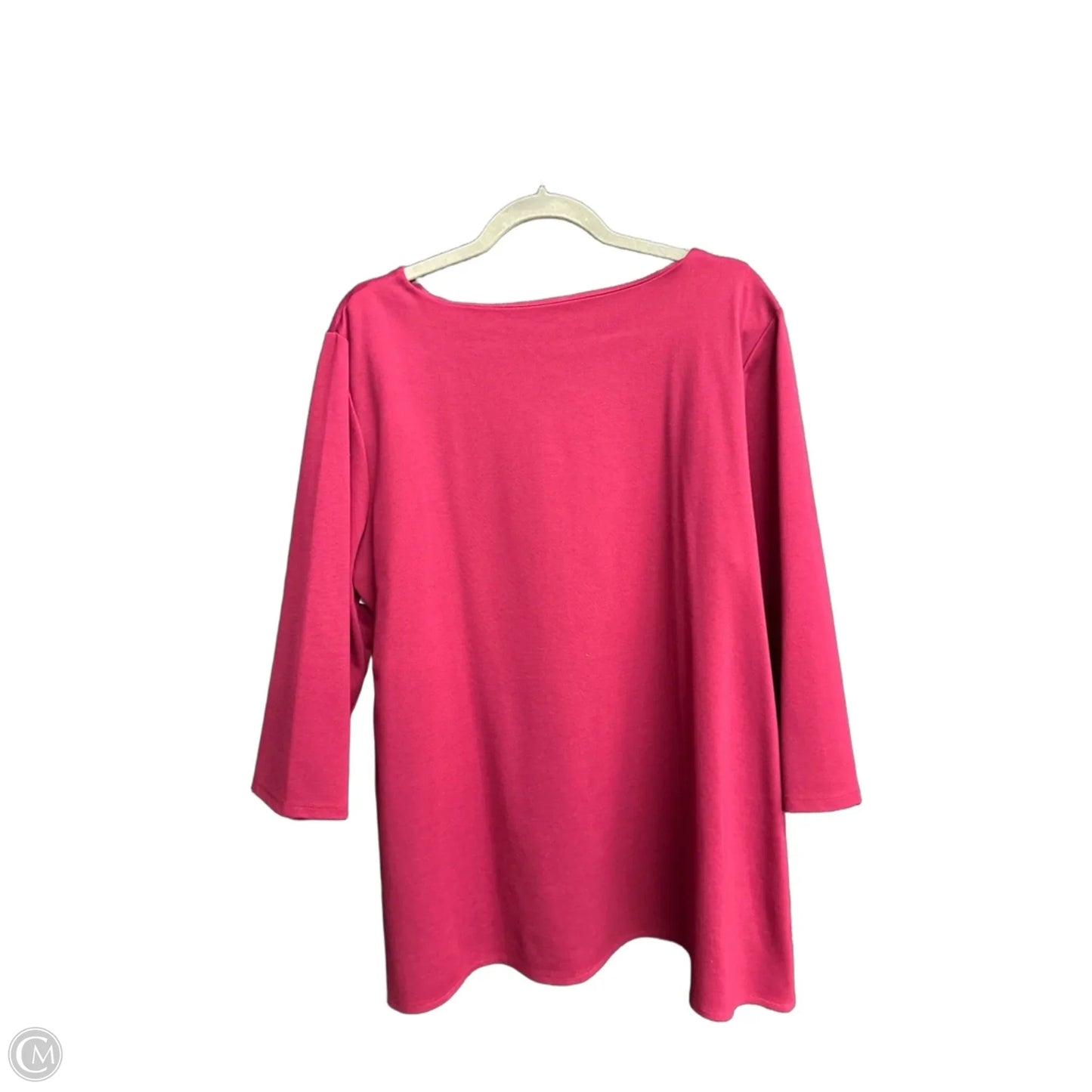 Top 3/4 Sleeve By Chicos In Red, Size: 1x