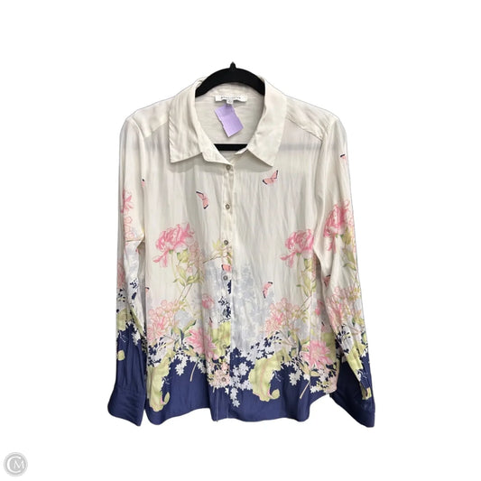Top Long Sleeve By Rose And Olive In Floral Print, Size: L