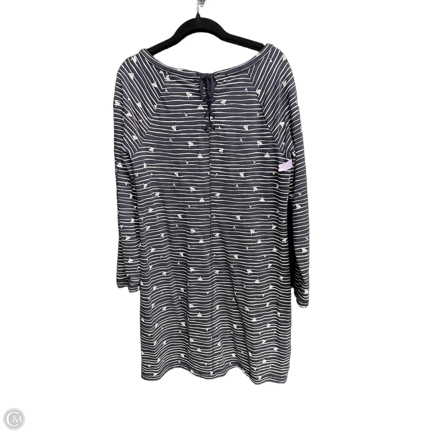 Dress Casual Midi By Talbots In Striped Pattern, Size: L